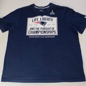 men’s NIKE NFL PATRIOTS SUPER BOWL SHIRT